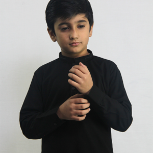 Best quality Elegant Boy's Black Kurta Shalwar shop online in Pakistan