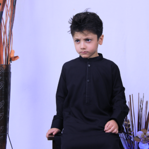 Best quality Classic Kid's Black Kurta Shalwar shop online Pakistan