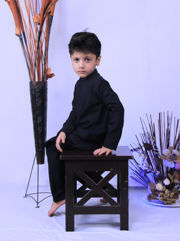 Best quality Classic Kid's Black Kurta Shalwar shop online Pakistan