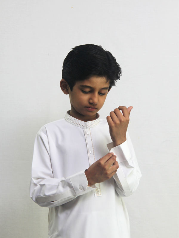 Boys' White Kurta Shalwar 1