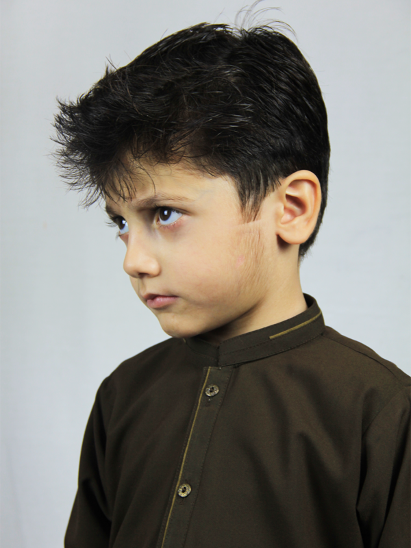 Best quality Stylish kid's Brown Kurta Shalwar shop online in Pakistan