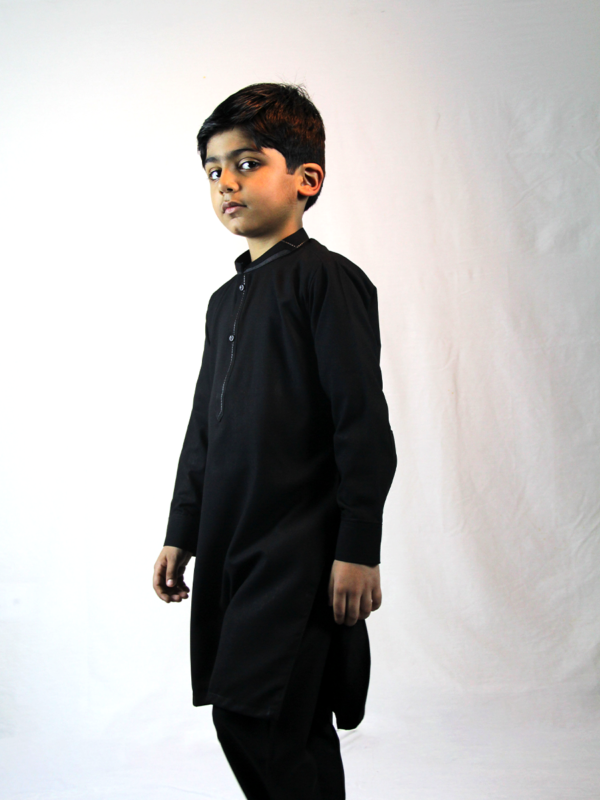 Best quality Classic Kid's Black Kurta Shalwar shop online Pakistan