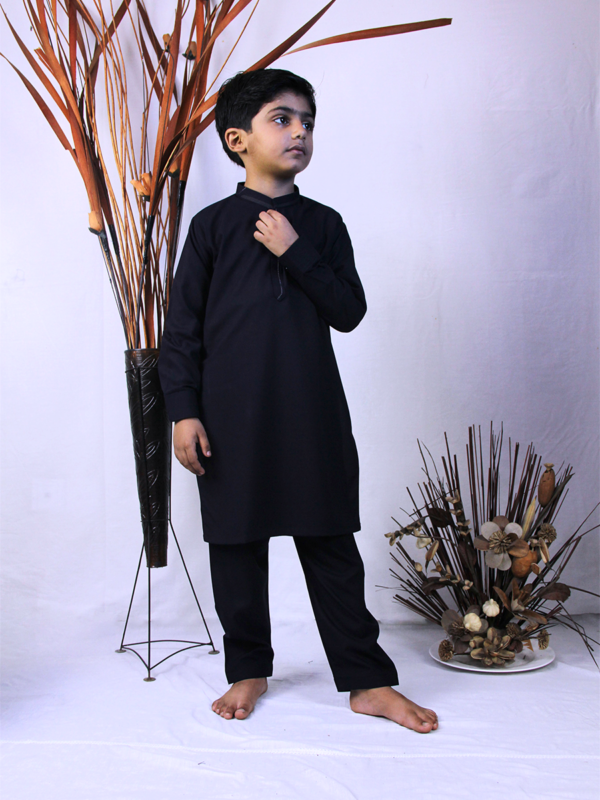 Best quality kids dark blue kurta shalwar shop online Pakistan