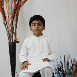 Best quality Elegant White Kid's Kurta Shalwar shop online in Pakistan