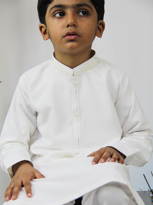 Best quality Elegant White Kid's Kurta Shalwar shop online in Pakistan